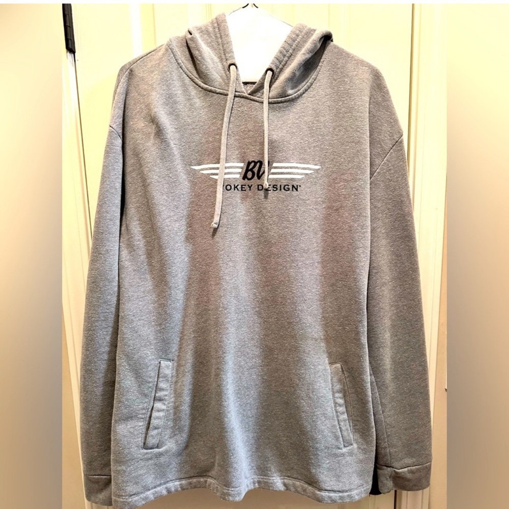 BV Bob Vokey Designs Hooded Hoodie Sweatshirt Gray XXL